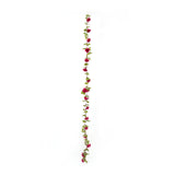 7ft 20 LED Red Silk Rose Flower Garland Vine String Lights