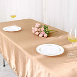 60"x102" Nude Smooth Satin Rectangular Tablecloth