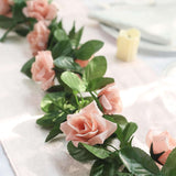 6ft | Dusty Rose Artificial Silk Rose Garland UV Protected Flower Chain