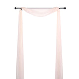 18ft Blush/Rose Gold Wedding Arch Drapery Fabric Window Scarf Valance Sheer Organza Linen