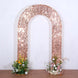 8ft Rose Gold Double Sided Big Payette Sequin Open Arch Wedding Arch Cover