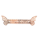 12 Pack | Metallic Rose Gold Laser Cut Butterfly Paper Napkin Rings, Chair Sash Bows