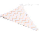 7.5ft | Rose Gold Chevron Print Triangle Pennant Flag Party Banner