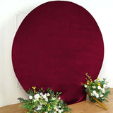 7.5ft Burgundy Soft Velvet Fitted Round Wedding Arch Cover