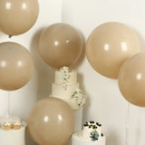 10 Pack Matte Pastel Taupe Biodegradable Balloons 18inch, Round Eco-friendly