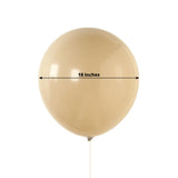 10 Pack Matte Pastel Taupe Biodegradable Balloons 18inch, Round Eco-friendly