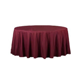 120" Burgundy Polyester Round Tablecloth