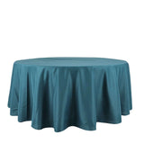 108" Peacock Teal Polyester Round Tablecloth