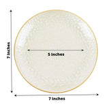 10 Pack Gold Glitter Clear Hammered Disposable Salad Plates, 7inch Round Disposable