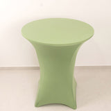 Sage Green Highboy Spandex Cocktail Table Cover, Fitted Stretch Tablecloth