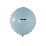 10 Pack Matte Pastel Ice Blue Biodegradable Balloons 18", Round Eco-friendly