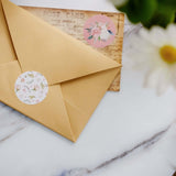 500PCS|1.5inch Round Baby Shower Stickers Roll, Envelope Seals DIY Floral Stickers-Love & Oh Baby