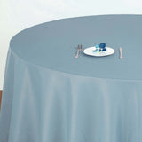 120 inches Dusty Blue Polyester Round Tablecloth