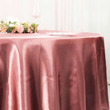 108" Cinnamon Rose Satin Round Tablecloth