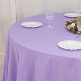 Lavender Lilac Seamless Premium Polyester Round Tablecloth 220GSM for 5 Foot Table With Floor-L