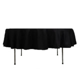 90" Fire Retardant Black Tablecloth Premium Polyester Round Table Cover