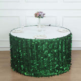 17ft Green 3D Leaf Petal Taffeta Fabric Table Skirt