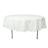 90" Ivory Premium Polyester Round Tablecloth - 220GSM