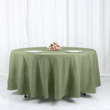 108" Dusty Sage Green Polyester Round Tablecloth