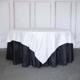 90inch Accordion Crinkle Taffeta Table Overlay - White