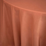 Terracotta (Rust) Seamless Polyester Round Tablecloth - 132inch