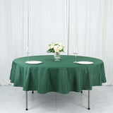 90" Hunter Emerald Green Polyester Round Tablecloth