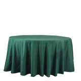 132Inch Hunter Emerald Green Seamless Polyester Round Tablecloth