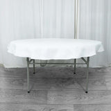 70" White Premium Polyester Round Tablecloth - 220GSM