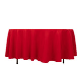 108" Red Cotton Blend Round Tablecloth