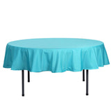 90" Turquoise Polyester Round Tablecloth