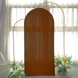 6ft Cinnamon Brown Spandex Fitted Wedding Arch Cover