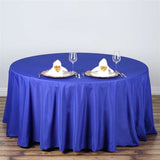 108" Royal Blue Polyester Round Tablecloth