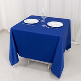 70" Royal Blue Premium Scuba Wrinkle Free Square Tablecloth, Scuba Polyester Tablecloth