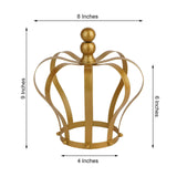 9inch Matte Gold Metal Royal Crown Cake Topper, Wedding Cake Decor