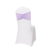 5 Pack Lavender Lilac Wide Ruffled Fitted Spandex Chair Sash Band 