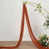 20ft Terracotta (Rust) Gauze Cheesecloth Fabric Wedding Arch Drapery