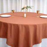 Terracotta (Rust) Polyester Square Tablecloth 90Inch