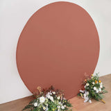 7.5ft Terracotta (Rust) Round Spandex Fit Party Backdrop Stand Cover