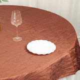 72inch x 72inch Terracotta (Rust) Accordion Crinkle Taffeta Table Overlay