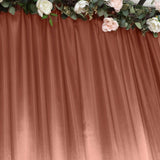 8ftx10ft Terracotta (Rust) Satin Formal Event Backdrop Drape, Window Curtain Panel