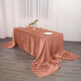 90x156inch Terracotta (Rust) Seamless Satin Rectangular Tablecloth