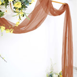 18ft Terracotta (Rust) Sheer Organza Wedding Arch Drapery Fabric