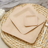 10 Pack | 9inches Eco Friendly Bamboo Square Disposable Dinner Plates