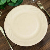 50 Pack | 10inch Natural Biodegradable Bagasse Party Plates