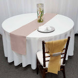 14x108 inches Blush | Rose Gold Rustic Burlap Table Runner