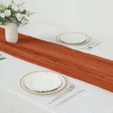 10ft Terracotta (Rust) Gauze Cheesecloth Boho Table Runner