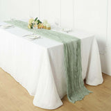 10ft Sage Green Gauze Cheesecloth Boho Table Runner