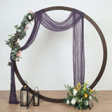 20ft Purple Gauze Cheesecloth Fabric Wedding Arch Drapery, Window Scarf Valance, Boho Decor