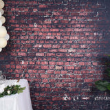 8ftx8ft Dark Red Vintage Brick Wall Vinyl Photography Booth Backdrop