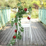 6ft | Burgundy Artificial Peony/Foliage Hanging Flower Garland Vine